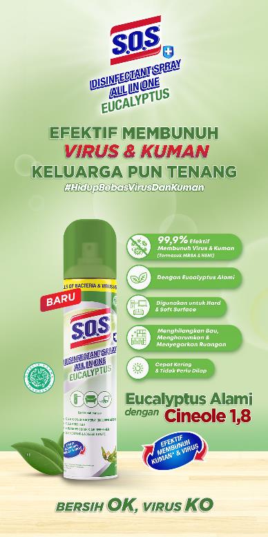 Kandungan SOS Disinfectant Spray ini Bisa Melindungi Keluarga dari Virus!