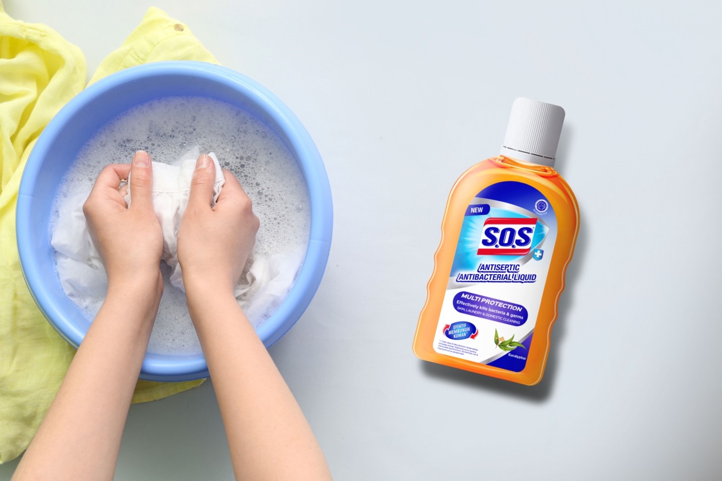 Tips Mencuci Pakaian Menggunakan SOS Antiseptic Antibacterial Liquid