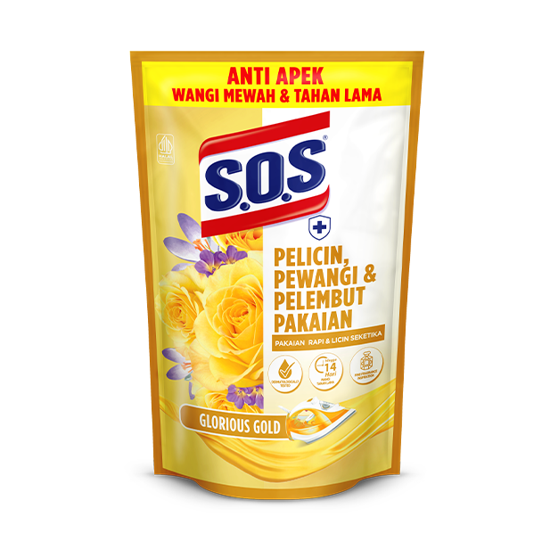 SOS Pelicin, Pewangi & Pelembut Pakaian - Glorious Gold