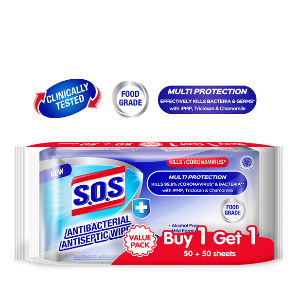 SOS Anti Bacterial Wipes