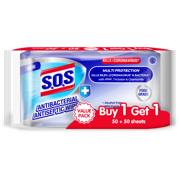 SOS Anti Bacterial Wipes