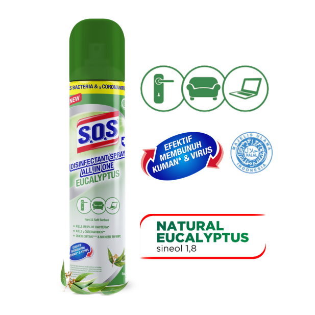 SOS Disinfectant Spray All in One Eucalyptus