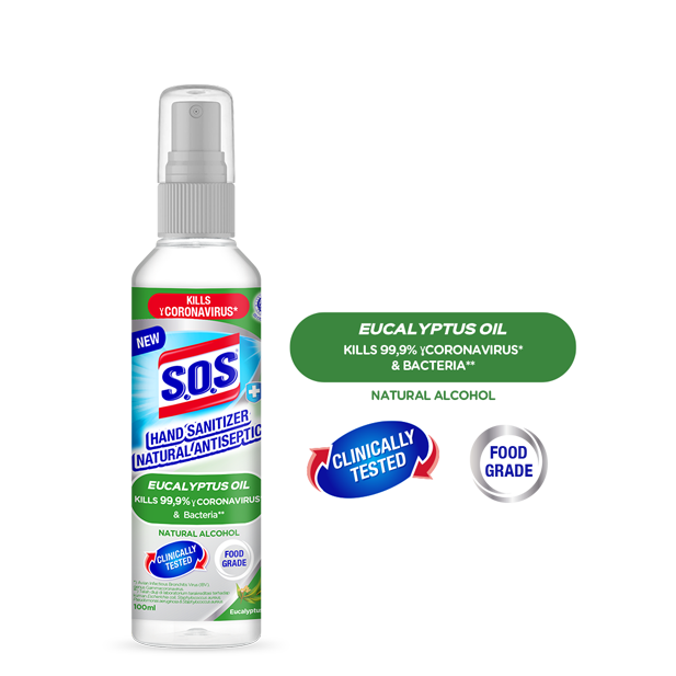 SOS Hand Sanitizer Natural Antiseptic