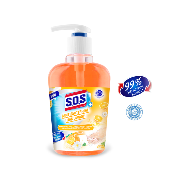 SOS Antibacteria Handwash – Orange Floral
