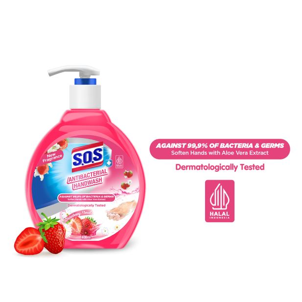 SOS Antibacterial Handwash – Strawberry Floral
