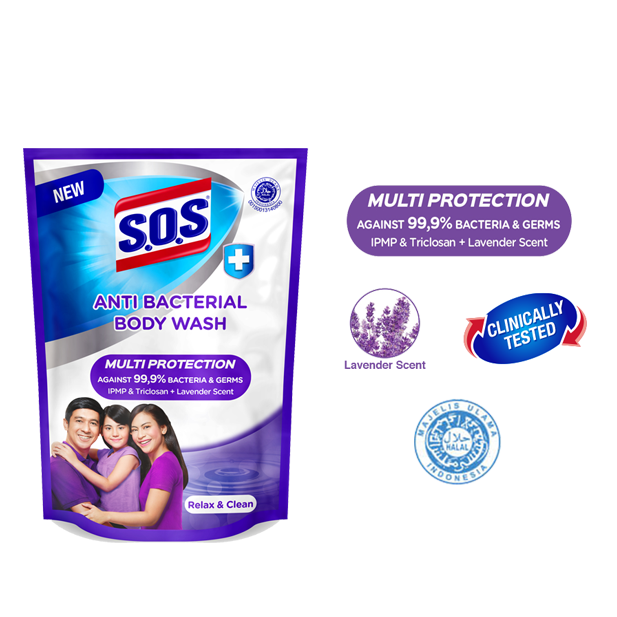 SOS Antibacterial Body Wash - Relax & Clean
