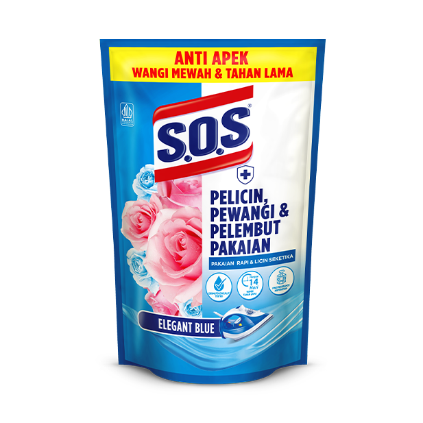 SOS Pelicin, Pewangi & Pelembut Pakaian - Elegant Blue