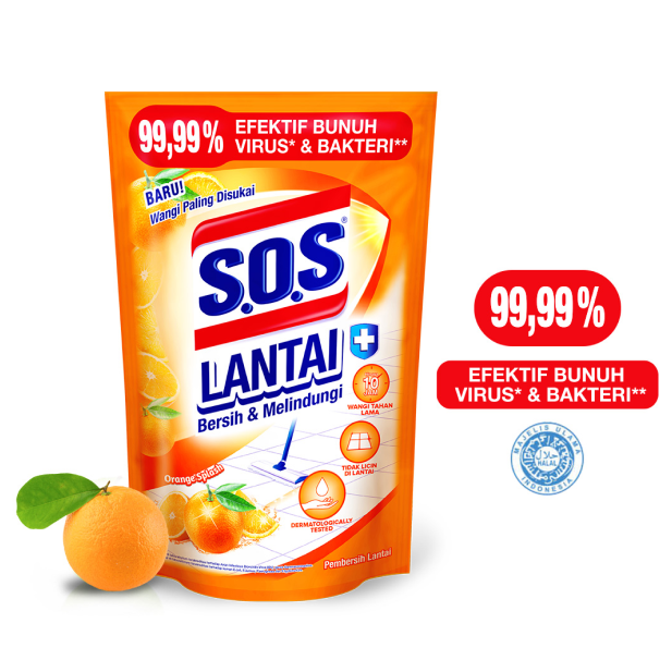 SOS Pembersih Lantai - Orange Splash
