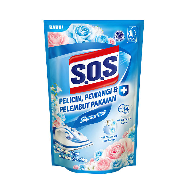SOS Pelicin, Pewangi & Pelembut Pakaian - Elegant Blue