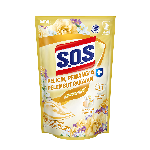SOS Pelicin, Pewangi & Pelembut Pakaian - Glorious Gold